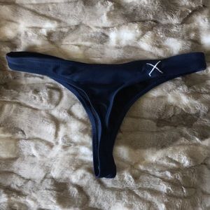 Navy blue thong bottoms